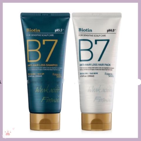 Dầu gội xả giúp phục hồi tóc, giảm gàu ngứa Biotin B7 Anti - Hair Loss Shampoo Hàn Quốc 200ml