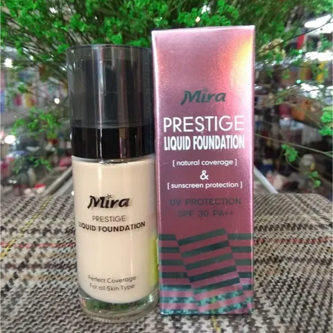Kem nền mịn da chống nắng Mira Liquid Foundation No.21 (Da trắng) 30ml - Hàng chính hãng