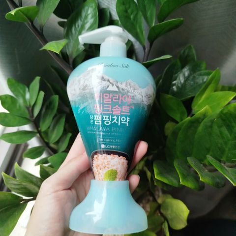 Kem đánh răng thơm miệng thảo dược Pumping Himalaya Pinksalt Hàn Quốc 285g