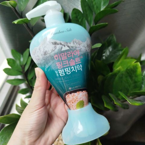 Kem đánh răng thơm miệng thảo dược Pumping Himalaya Pinksalt Hàn Quốc 285g