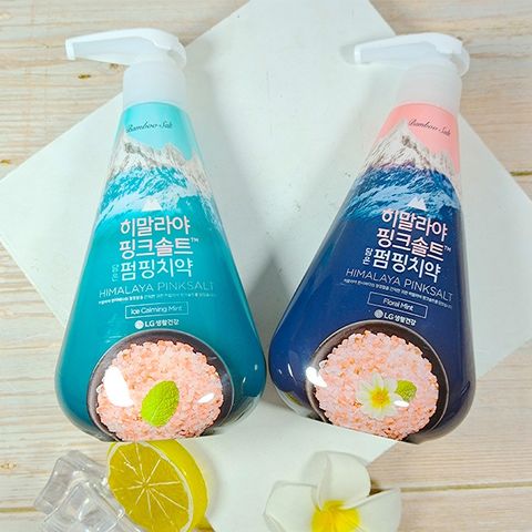 Kem đánh răng thơm miệng thảo dược Pumping Himalaya Pinksalt Hàn Quốc 285g