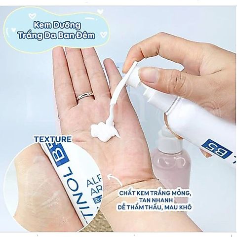 Sữa dưỡng thể Kích Trắng Ban Đêm Tái Tạo, Phục Hồi Làn Da Pretty Skin Retinol B5 Body Lotion 250ml