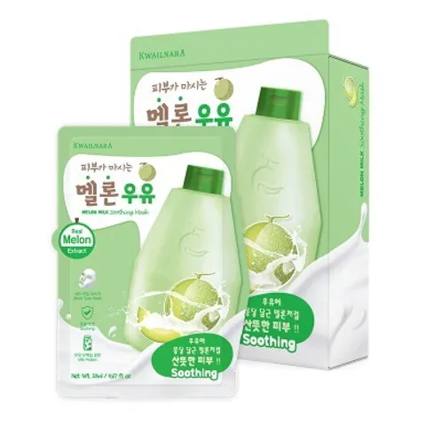 Hộp 10 miếng mặt nạ sữa dâu tái tạo phục hồi làn da hư tổn Kwailnara Strawberry Milk Mask Hàn Quốc 20gr