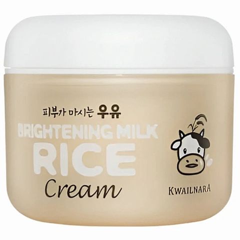 Kem sữa gạo Kwailnara Brightening Milk Rice Cream giúp mờ vết nám và làm đều màu da Hàn Quốc 100ml