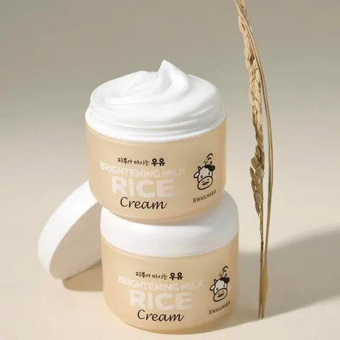 Kem sữa gạo Kwailnara Brightening Milk Rice Cream giúp mờ vết nám và làm đều màu da Hàn Quốc 100ml