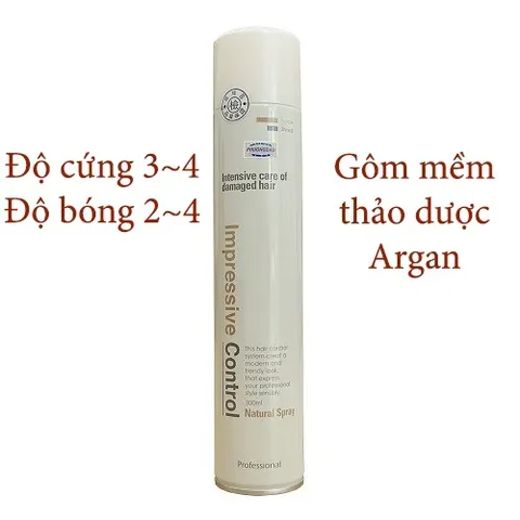 Gôm xịt tạo kiểu tóc xoăn, giữ nếp lâu và không bết dính Mugens Hard Spray Hàn Quốc 300ml
