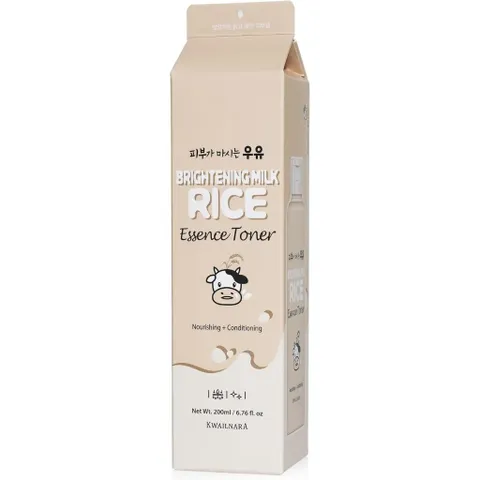 Nước hoa hồng dưỡng ẩm và làm sáng da Kwailnara Brightening Milk Rice Essence Toner Hàn Quốc 200ml
