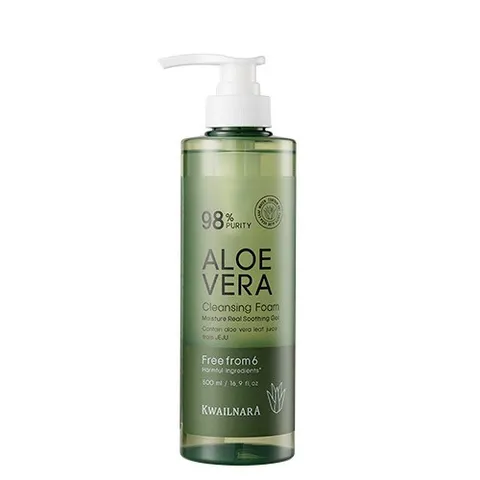Sữa rửa mặt lô hội dưỡng ẩm và làm sạch sâu Kwailnara Aloe Vera Cleansing Foarm 98% Purity 500ml