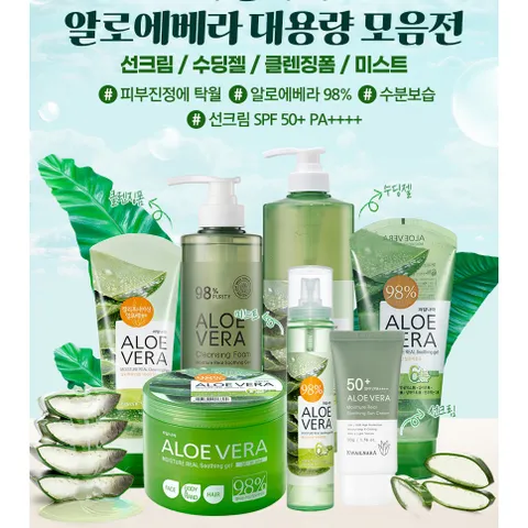 Sữa rửa mặt lô hội dưỡng ẩm và làm sạch sâu Kwailnara Aloe Vera Cleansing Foarm 98% Purity 500ml