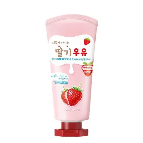 Sữa rửa mặt trái cây dưỡng ẩm và sạch sâu Welcos Kwailnara Milk Facial Cleansing Foam Hàn Quốc 120ml