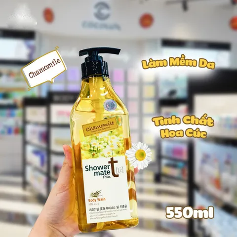 Sữa Tắm Tinh Chất Hoa Cúc Shower Mate Chamomile 550g (hương thơm nhẹ nhàng , thư thái)