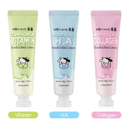 Kem dưỡng da tay và móng KWAILNARA Hàn Quốc cấp ẩm, dưỡng mềm da 30gr - Đào, Mật ong, Hyaluronic