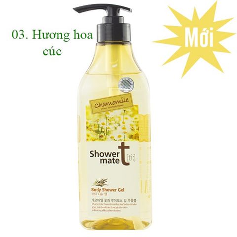 Sữa tắm trà xanh Showermate Body Nature Green Tea làm sạch, dưỡng ẩm mềm da Hàn Quốc 550ml