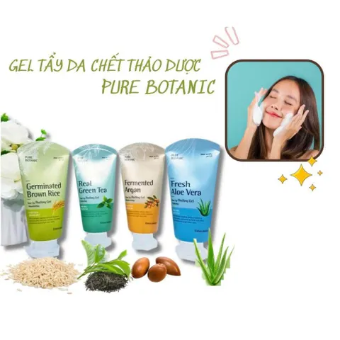 Tẩy tế bào chết thảo dược Kwailnara Pure Botanic giúp trắng da, loại bỏ da xỉn màu Hàn Quốc 120gr