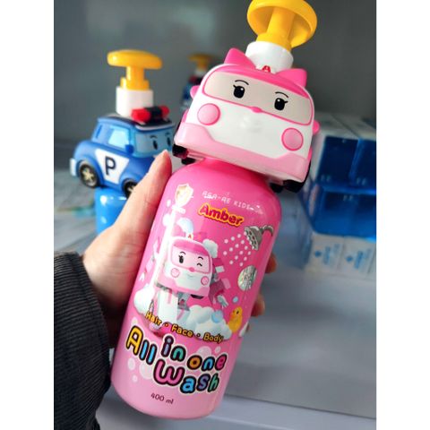 Sữa tắm gội tạo bọt trẻ em 3in1 Poli All In One Wash 400ml