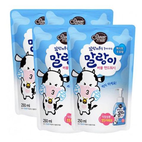 Bọt rửa tay Shower Mate Bubble Hand Wash hương dâu, sữa diệt khuẩn dưỡng ẩm cho da tay mềm mại 250ml