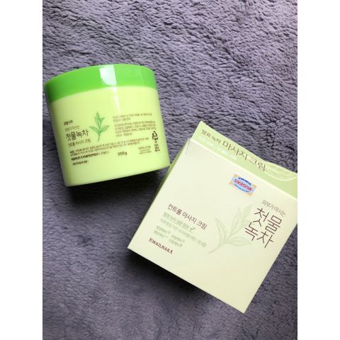 Kem massage trà xanh thảo dược Welcos Green Tea Control Hàn Quốc 300g