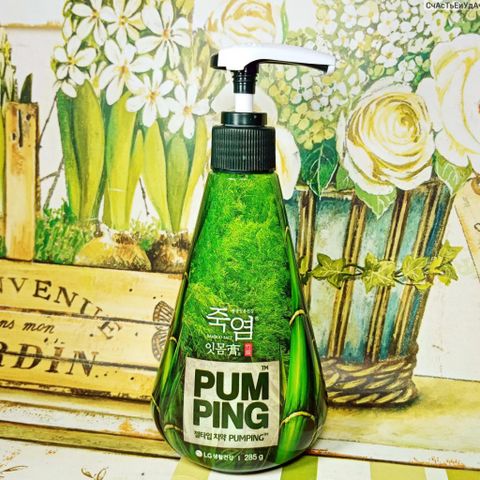 Kem đánh răng trắng răng, ngừa hôi miệng Perioe Pumping Bamboo Salt muối tre Hàn Quốc 285g