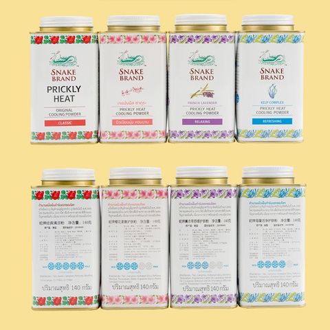 Phấn lạnh kiềm mồ hôi mát da Snake Brand Powder Thái Lan 140g