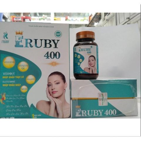 Viên uống Vitamin E-  ERUBY chống lão hóa cải thiện nếp nhăn hỗ trợ làm đẹp da