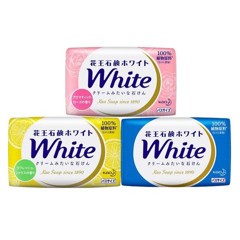 Combo 3 bánh xà phòng tắm trắng da KAO white Nhật Bản 3x130g
