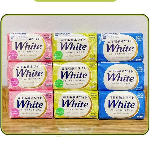 Combo 3 bánh xà phòng tắm trắng da KAO white Nhật Bản 3x130g