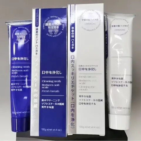 Kem đánh răng Omikagan Hoa Anh Đào, bạc hà Nhật Bản 100g - Hương thơm lãng mạn trắng răng