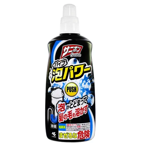 Nước thông cống Kobayashi Sanibon Nhật bản 400ml – bọt hoạt tính, tan tóc & dầu mỡ