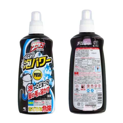 Nước thông cống Kobayashi Sanibon Nhật bản 400ml – bọt hoạt tính, tan tóc & dầu mỡ