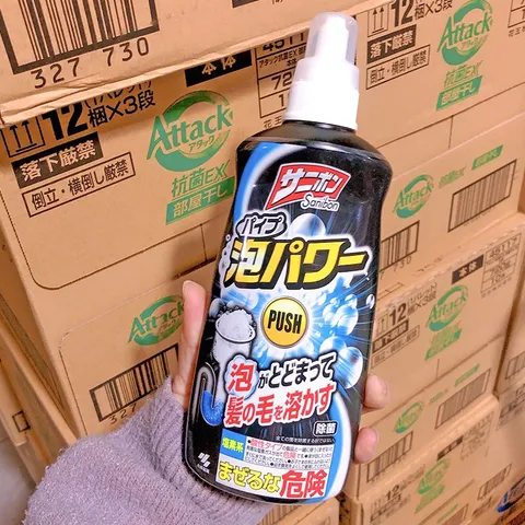 Nước thông cống Kobayashi Sanibon Nhật bản 400ml – bọt hoạt tính, tan tóc & dầu mỡ