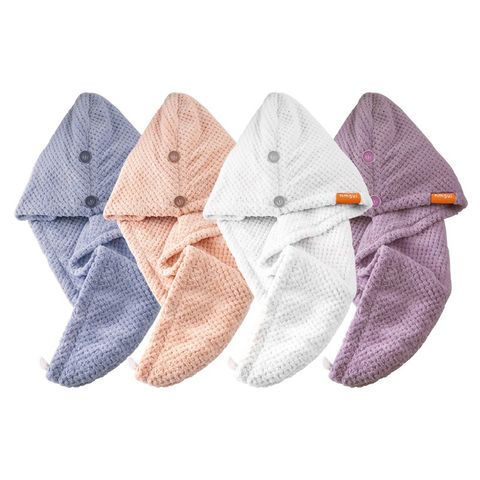 Khăn quấn ủ tóc Hmgui Nhật Bản siêu thấm hút 2 lớp vải dày dặn mềm mại 24x65cm