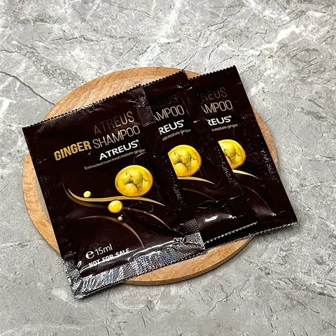 Combo 10 gói dầu gội gừng giảm ngứa đầu ATREUS Ginger Shampoo Thái Lan 15ml
