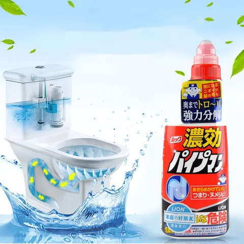 [Hỏa tốc HN] Chai nước thông tắc cống, đường ống, bồn cầu, bồn rửa bát Lion Nhật Bản 450g