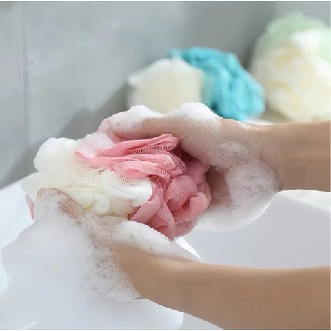 Combo 3 Bông Tắm Tròn  Lưới Mềm Mại, Kì Cọ Sạch Kem Tẩy Da Chết, Siêu Tạo Bọt