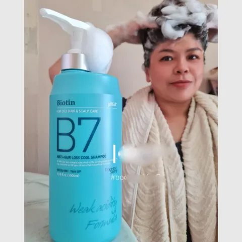 Dầu gội xả thảo dược bạc hà sạch da đầu giảm gàu, ngăn rụng tóc Biotin Anti- Hair Loss Cool Shampoo