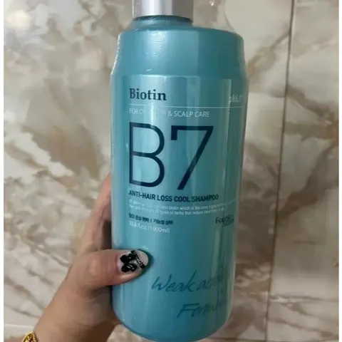 Dầu gội xả thảo dược bạc hà sạch da đầu giảm gàu, ngăn rụng tóc Biotin Anti- Hair Loss Cool Shampoo
