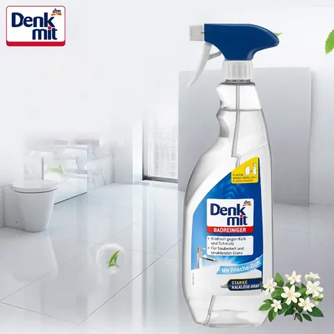 Xịt tẩy cặn Canxi Lavabo vòi sen vách kính bồn tắm Denkmit Đức 1000ml