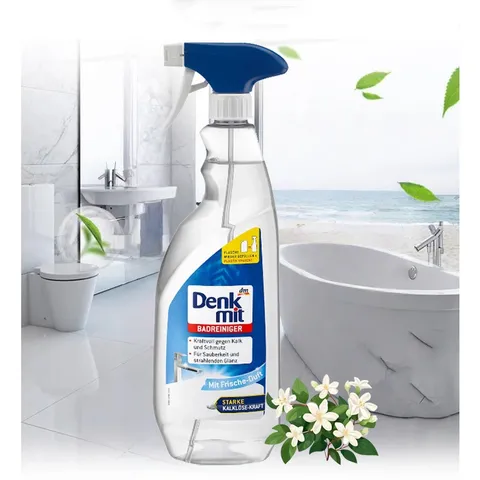 Xịt tẩy cặn Canxi Lavabo vòi sen vách kính bồn tắm Denkmit Đức 1000ml