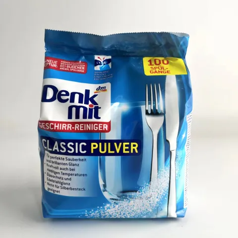 Bột rửa chén bát Denkmit Classic Pulver Đức 1.5kg dùng cho máy rửa chén bát