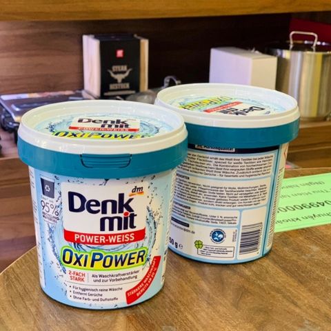Bột tẩy trắng quần áo Denkmit Oxi Power Đức 750gr tẩy mạnh vết ố bẩn cứng đầu