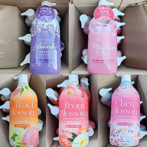 Sữa tắm nước hoa dưỡng trắng da, cấp ẩm Happy Body Wash Hàn Quốc 900g