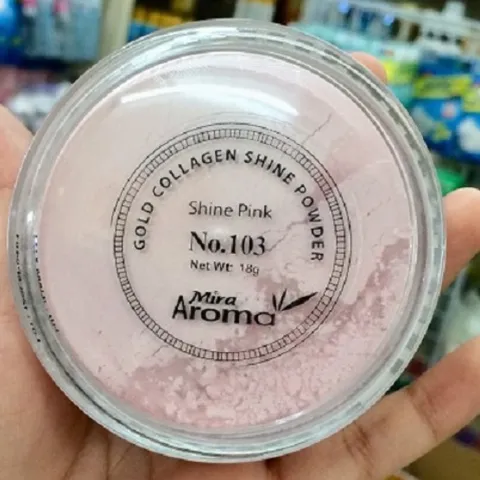 Phấn phủ bột kiểm dầu, trắng mịn Mira Aroma Gold Collagen Shine Powder 18g