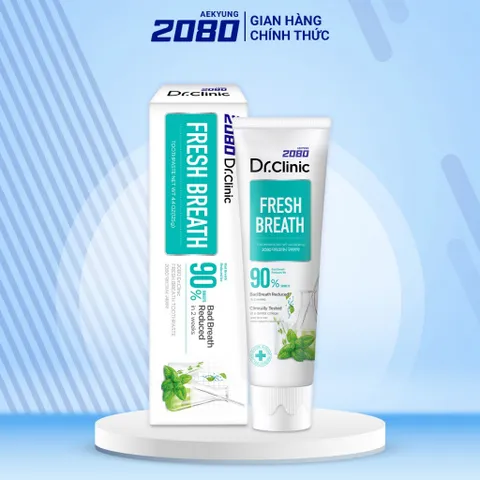 Kem Đánh Răng 2080 DR.CLINIC Đánh Bay Mảng Bám, Giảm Ê Buốt, Ngăn Ngừa Hơi Thở Có Mùi 125gr