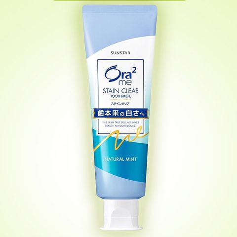 Kem đánh răng Ora2 me Stain Clear răng trắng bóng, hơi thở thơm mát / ngừa sâu răng Nhật Bản 140g