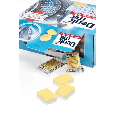 Hộp 60 viên khử mùi hôi, làm sạch lồng máy giặt Denkmit Anti-Kalk-Tabs Đức