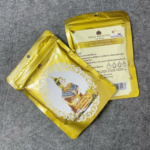 Miếng dán thải độc chân Dusitra Gold Princess Royal Thái Lan 10 miếng