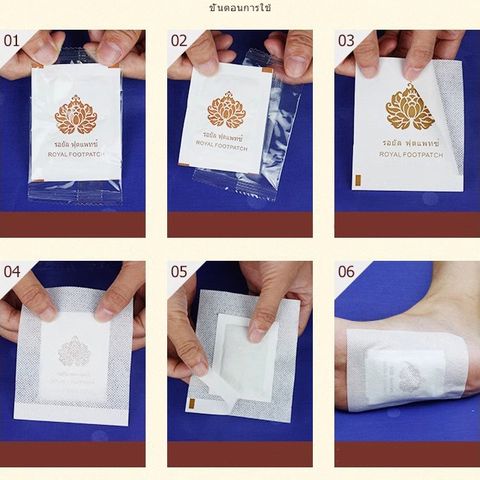 Miếng dán thải độc chân Dusitra Gold Princess Royal Thái Lan 10 miếng