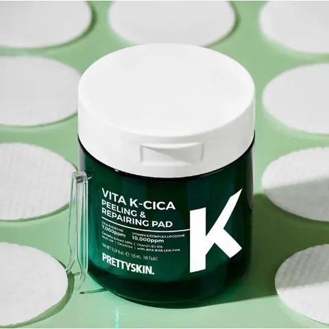 Toner Pad Vita K-Cica Peeling & Repairing Pad Pretty Skin Hàn Quốc 80 miếng