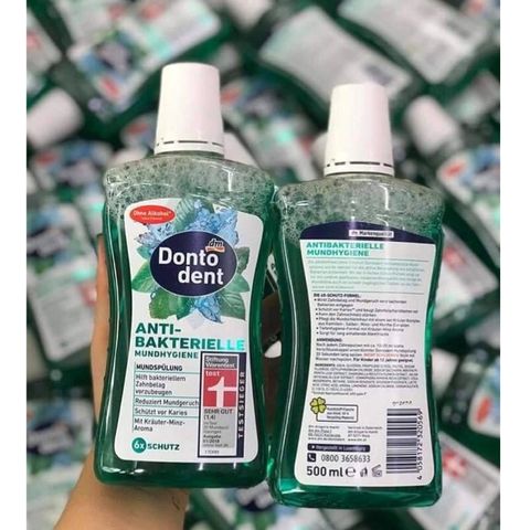 Nước súc miệng Dontodent  thơm miệng, diệt khuẩn Đức 500ml