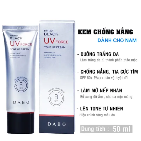 Sữa rửa mặt nam thải độc, khử nhờn, dưỡng ẩm Dabo Black Fore Hydration Hàn Quốc 120ml